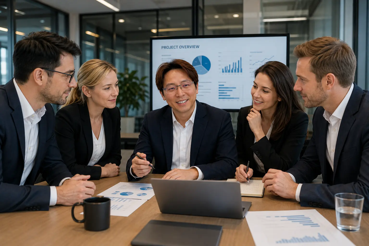 Beratungsgespräch zwischen deutschen und taiwanesischen Partnern